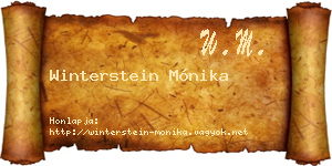 Winterstein Mónika névjegykártya